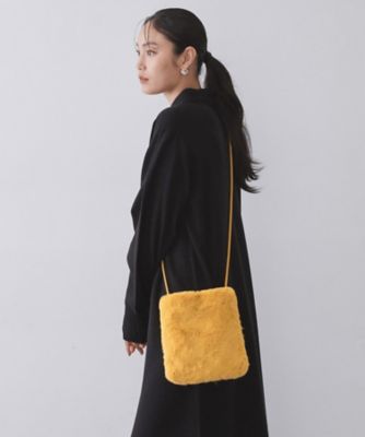 11色展開】フェイクファースクエアミニポシェット