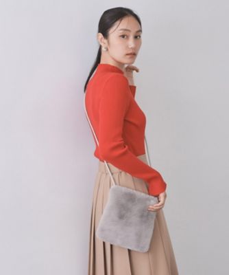 OPAQUE.CLIP (Women)/オペークドットクリップ フェイクファースクエアミニポシェット(2002550733) グレー012 旅行用かばん・バッグ【三越伊勢丹/公式】