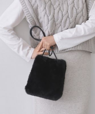 OPAQUE.CLIP (Women)/オペークドットクリップ フェイクファースクエアミニポシェット(2002550733) クロ019 旅行用かばん・バッグ【三越伊勢丹/公式】