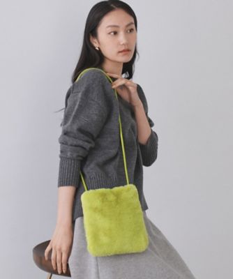 OPAQUE.CLIP (Women)/オペークドットクリップ フェイクファースクエアミニポシェット(2002550733) カーキ825 旅行用かばん・バッグ【三越伊勢丹/公式】