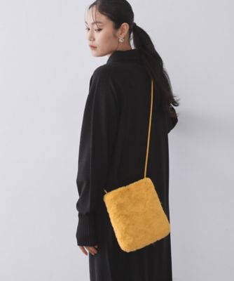 OPAQUE.CLIP (Women)/オペークドットクリップ フェイクファースクエアミニポシェット(2002550733) イエロー833 旅行用かばん・バッグ【三越伊勢丹/公式】