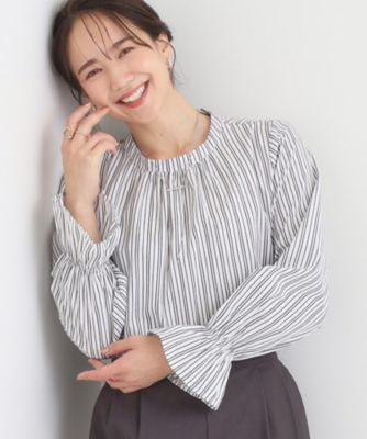 ＜SHOO LA RUE (Women)＞マルチストライプブラウス（２００２５５０９１４）