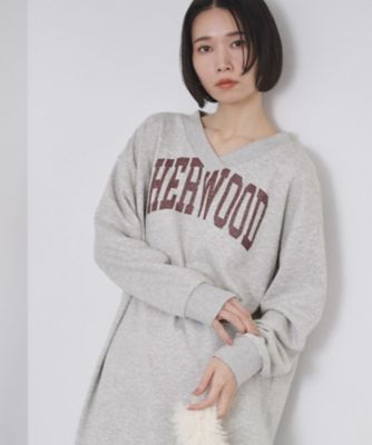 ＜OPAQUE.CLIP (Women)＞ロゴプリント裏毛ワンピース【洗濯機ＯＫ】（２００２５５０９１９）