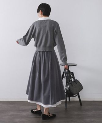 andGIRL掲載》金ボタンニットカーディガン／衿取り外し可