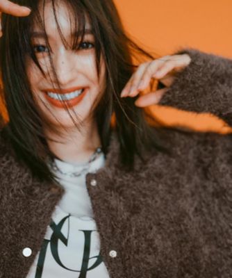 シャギーミドルカーディガン【洗濯機OK】《6col