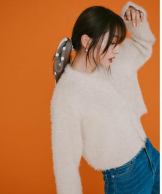 シャギーショートカーディガン【洗濯機OK】《6col