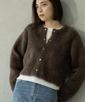 OPAQUE.CLIP (Women)/オペークドットクリップ シャギーショートカーディガン《6col》(2002550924) チャ042 トップス【三越伊勢丹/公式】