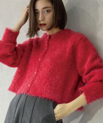 OPAQUE.CLIP (Women)/オペークドットクリップ シャギーショートカーディガン《6col》(2002550924) ピンク073 トップス【三越伊勢丹/公式】