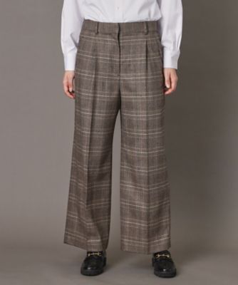 Drawer グレンチェックストレートパンツ36 Drawer グレンチェックストレートパンツ36