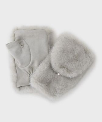 指先2WAY】フェイクファーミトン（2002551047） | LAURA