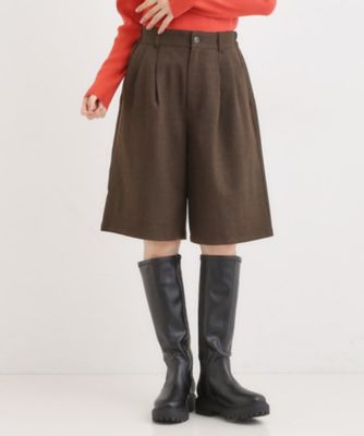 セットアップ可】チェック柄タックハーフパンツ（2002551052