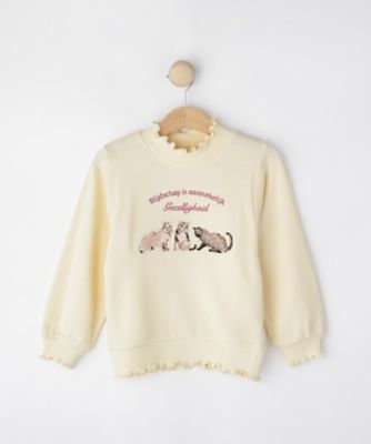 ＜SHOO･LA･RUE (Baby&Kids)＞【１００－１５０ｃｍ】モチーフ刺繍使いスウェット（２００２５５１０５６）