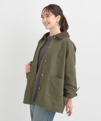 ARNYS フォレスティエール コーデュロイ 緑色 カバーオール サイズ48 S－LL】オーバーシルエットでこなれ感 襟コール カバーオール