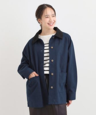 S－LL】オーバーシルエットでこなれ感 襟コール カバーオール