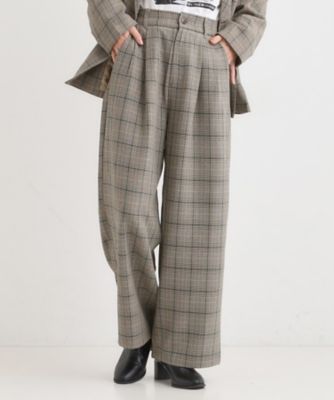米津玄師　着用　soe チェックパンツ セットアップ可】チェック柄タックワイドパンツ