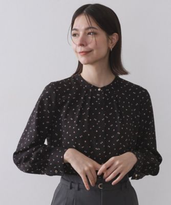 OPAQUE.CLIP (Women)/オペークドットクリップ プリント柄タックデザインブラウス(2002551382) クロ119 トップス【三越伊勢丹/公式】