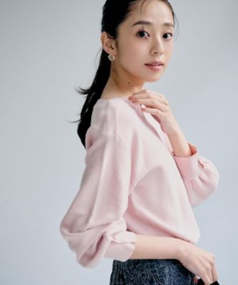 ラメガーター編みボートネックニット【洗濯機OK】《8col／XS