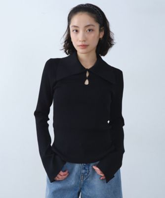 ＜CODE A (Women)＞ｄｅｓｉｇｎ　ｃｏｌｌａｒ　ｋｎｉｔ（２００２５５１５０４）