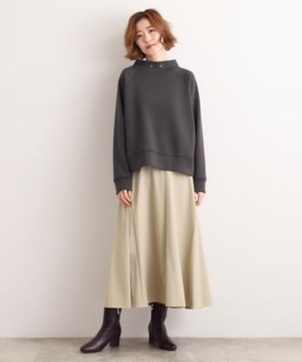 モックネックダンボールスウェット（2002551619） | GROVE