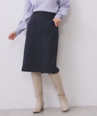 ポケットタイトスカート【洗濯機OK／イージーケア／防シワ