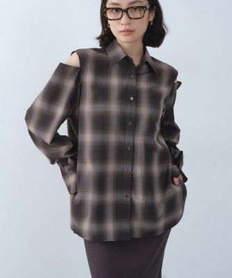 ＜CODE A (Women)＞ｓｈａｄｏｗ　ｃｈｅｃｋ　ｏｖｅｒ　ｓｈｉｒｔ（２００２５５１６４２）