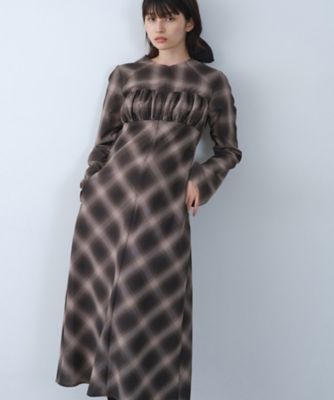 ＜CODE A (Women)＞ｓｈａｄｏｗ　ｃｈｅｃｋ　ｆｅｍｉ　ｄｒｅｓｓ（２００２５５１６４３）
