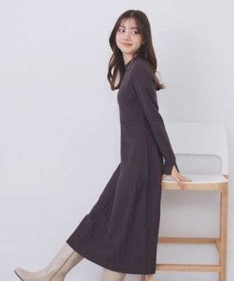 M me eme フェザーニットワンピース ラメフェザープルオーバーセット ニットワンピース【洗濯機OK