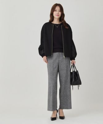 soeur7 異素材キルティングドッキング ファー ブルゾン 中綿キルティング】異素材ドッキングのブルゾン