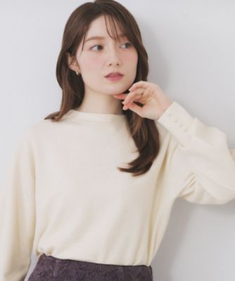 ＜index (Women)＞ふんわりボトルネックパフスリーブニット【洗濯機ＯＫ】（２００２５５１７０７）