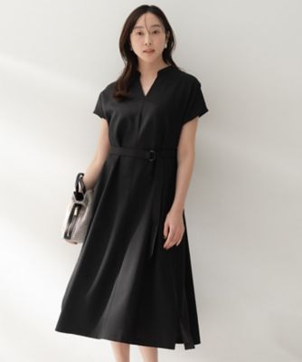 ＜UNTITLED (Women)＞スラブバンドカラーワンピース（２００２５５２２９５）