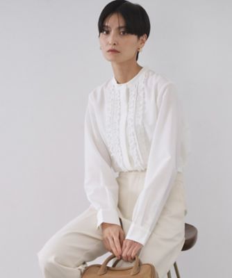 洗える】EVA ／ ボウタイロングスリーブブラウス