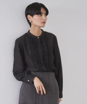 OPAQUE.CLIP (Women)/オペークドットクリップ フロントフリルブラウス(2002552347) クロ019 トップス【三越伊勢丹/公式】