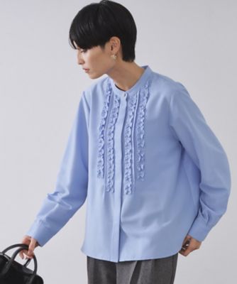 OPAQUE.CLIP (Women)/オペークドットクリップ フロントフリルブラウス(2002552347) アオ092 トップス【三越伊勢丹/公式】