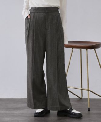 OPAQUE.CLIP (Women)/オペークドットクリップ ラメストライプワイドパンツ(2002552349) グレー314 パンツ・ズボン【三越伊勢丹/公式】