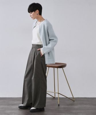 ラメストライプワイドパンツ【洗濯機OK】（2002552349