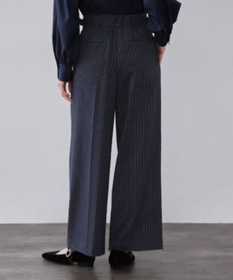 ラメストライプワイドパンツ【洗濯機OK】（2002552349