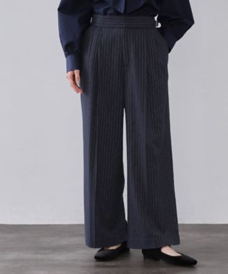 OPAQUE.CLIP (Women)/オペークドットクリップ ラメストライプワイドパンツ(2002552349) アオ394 パンツ・ズボン【三越伊勢丹/公式】