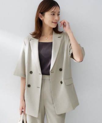 ＜UNTITLED (Women)＞【セットアップ可／接触冷感／吸水速乾】ハーフスリーブジャケット（２００２５５２３５５）