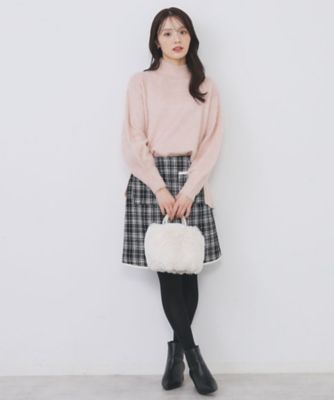 2WAY】フェイクファーラウンドショルダーバッグ