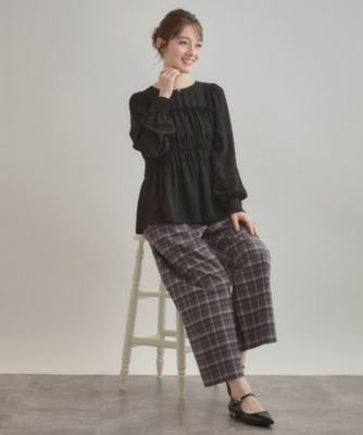 マシンウォッシャブル・きれいめ・通勤】シャーリングチュニック