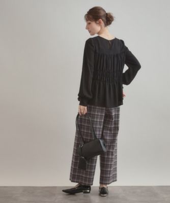 マシンウォッシャブル・きれいめ・通勤】シャーリングチュニック