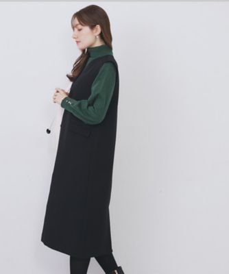 キーネックジャンスカ【洗濯機OK／防シワ／イージーアイロン