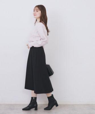 フレアスカート【洗濯機OK／防シワ／イージーアイロン