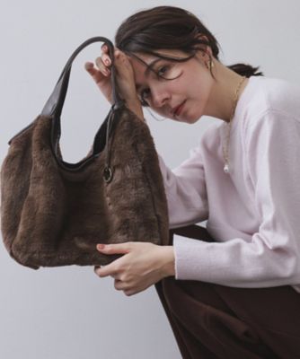 OPAQUE.CLIP (Women)/オペークドットクリップ【フェイクファー/キルティング】くり手ミドルトートバッグ(2002552582) チャ744 旅行用かばん・バッグ【三越伊勢丹/公式】