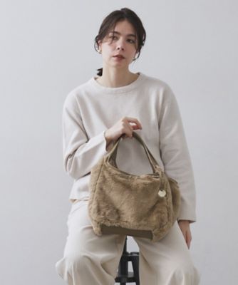 OPAQUE.CLIP (Women)/オペークドットクリップ【フェイクファー/キルティング】くり手ミドルトートバッグ(2002552582) ベージュ752 旅行用かばん・バッグ【三越伊勢丹/公式】