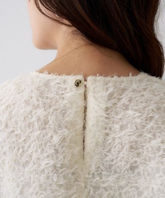 洗える／1枚で着映え】カットジャカードトップス