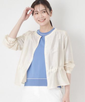 ＜CORDIER (Women)＞【Ｍ～３Ｌサイズ／洗える】艶シアー羽織ブラウス（２００２５５２８９０）