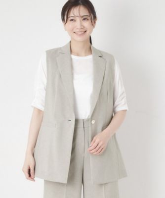 ＜CORDIER (Women)＞【セットアップ／接触冷感／ドライタッチ】ジャケット衿ベスト（２００２５５２９００）