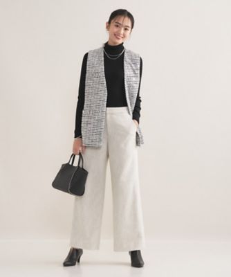 2点セット／洗える／セレモニー】ツイードジレ＆ボウタイブラウス