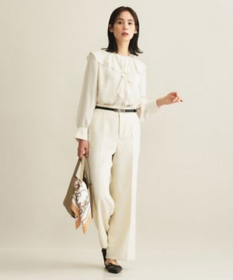 洗える／セレモニー】ラッフルサテンブラウス（2002552945